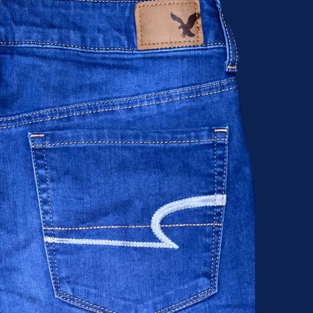 American Eagle Stretch Super Hi Rise Shortie Shorts Size 6 #114 - Picture 6 of 6